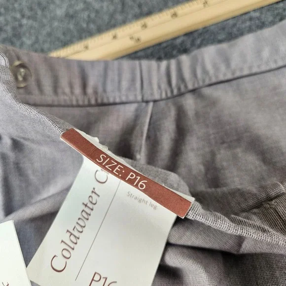 Coldwater Creek Classic Fit Straight Leg Pants Lavender Grey P16 NWT New - Picture 3 of 9